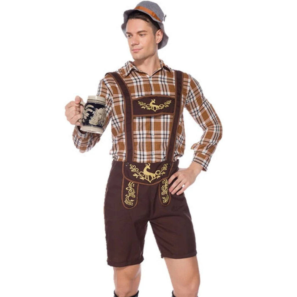Lederhose Ludwig - Traditioneel Oktoberfest Kostuum voor Bars en Bierfestivals 2025