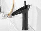 Waterfall Bathroom Sink Faucet – Tall Single Handle Basin Mixer Tap