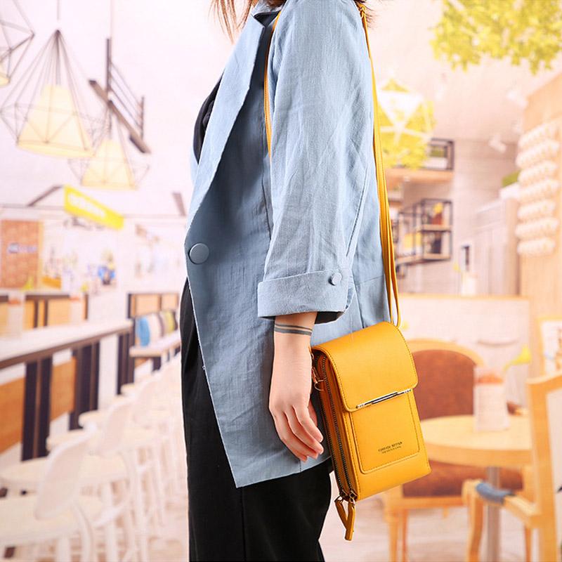 Crossbody Phone Bag – RFID Blocking Lining with Touchscreen Pocket