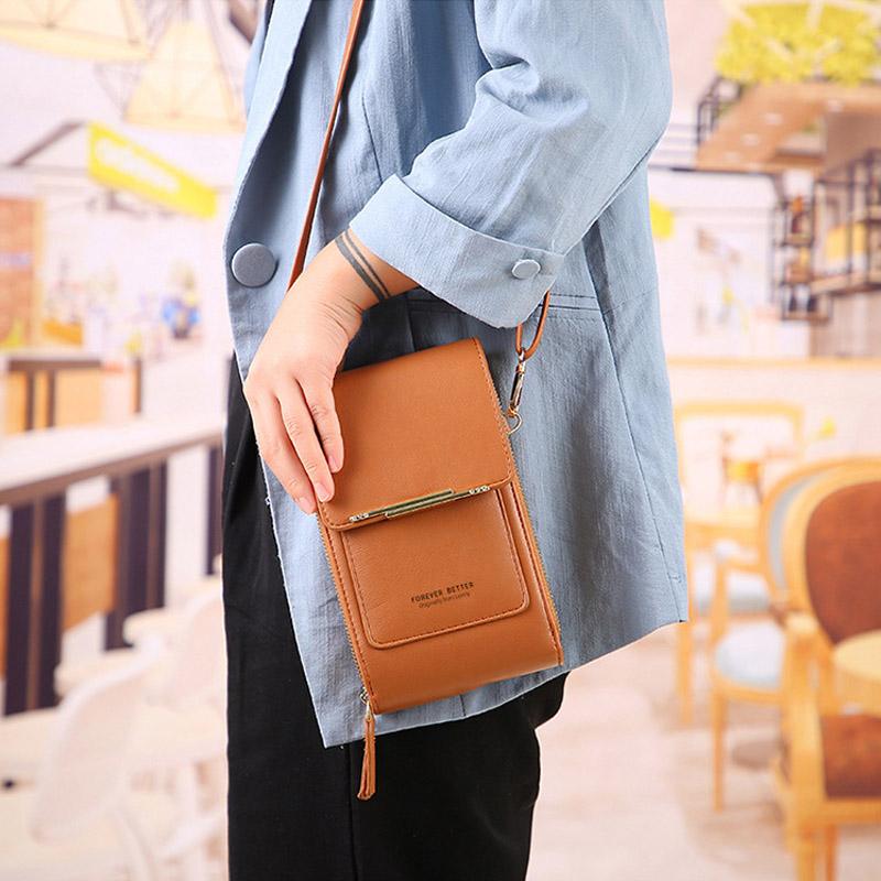 Crossbody Phone Bag – RFID Blocking Lining with Touchscreen Pocket