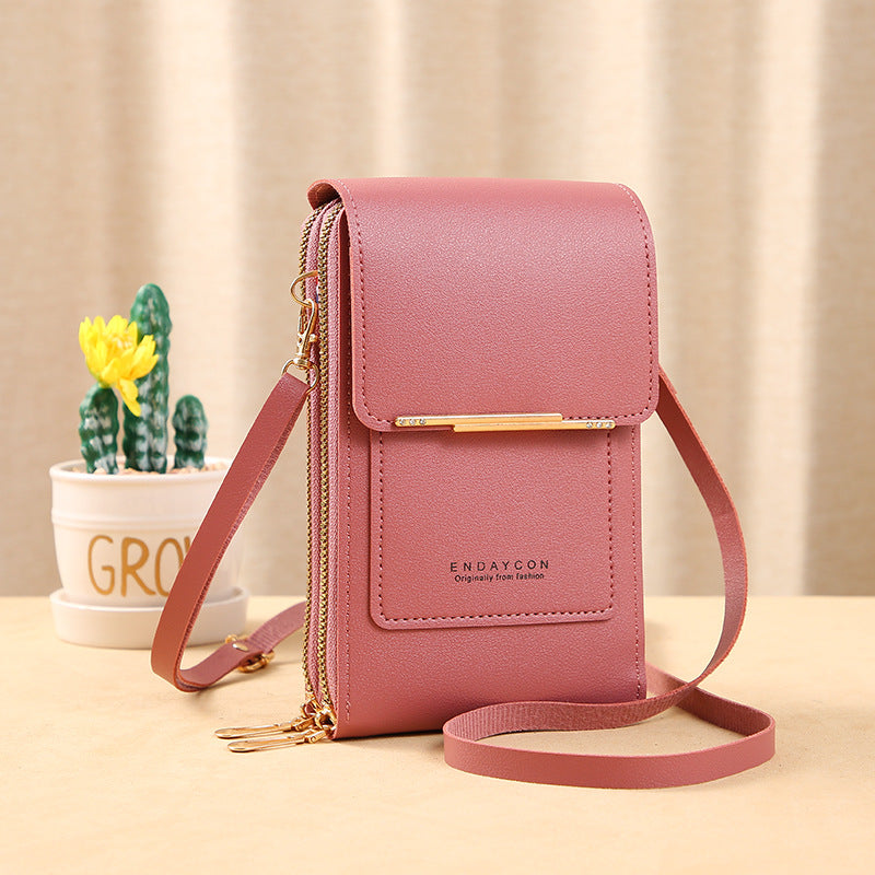Crossbody Phone Bag – RFID Blocking Lining with Touchscreen Pocket
