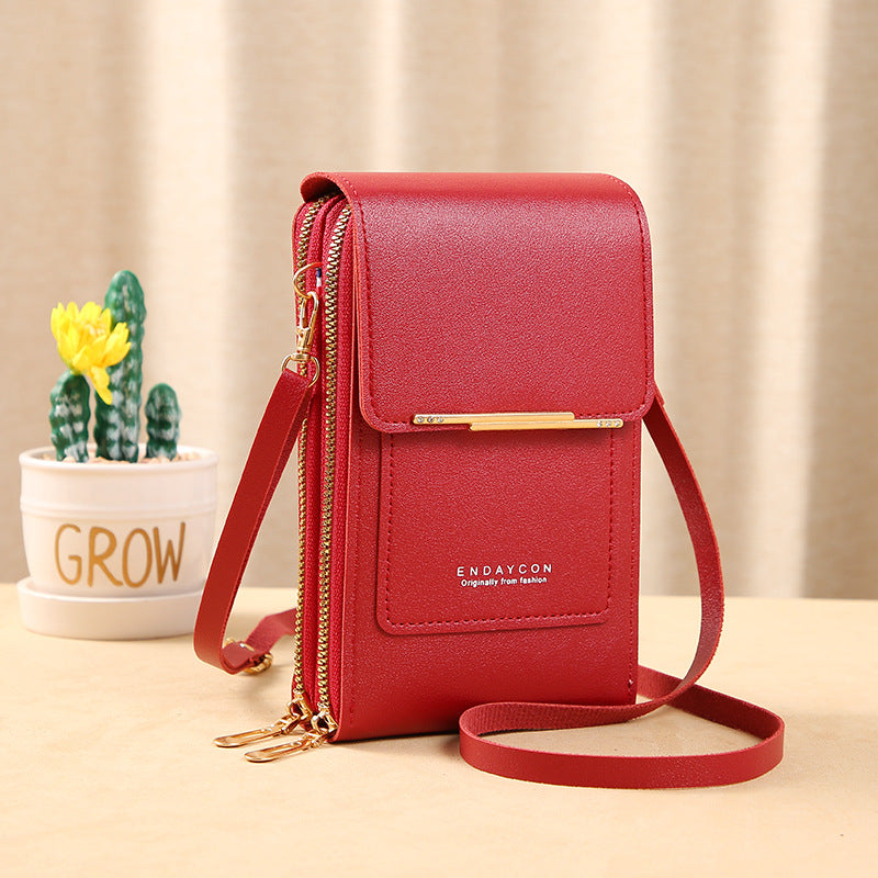 Crossbody Phone Bag – RFID Blocking Lining with Touchscreen Pocket