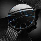 Men's Watch Ultra-Thin – Mesh Strap, Quartz Movement, Scratch-Resistant