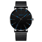 Men's Watch Ultra-Thin – Mesh Strap, Quartz Movement, Scratch-Resistant