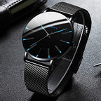 Men's Watch Ultra-Thin – Mesh Strap, Quartz Movement, Scratch-Resistant