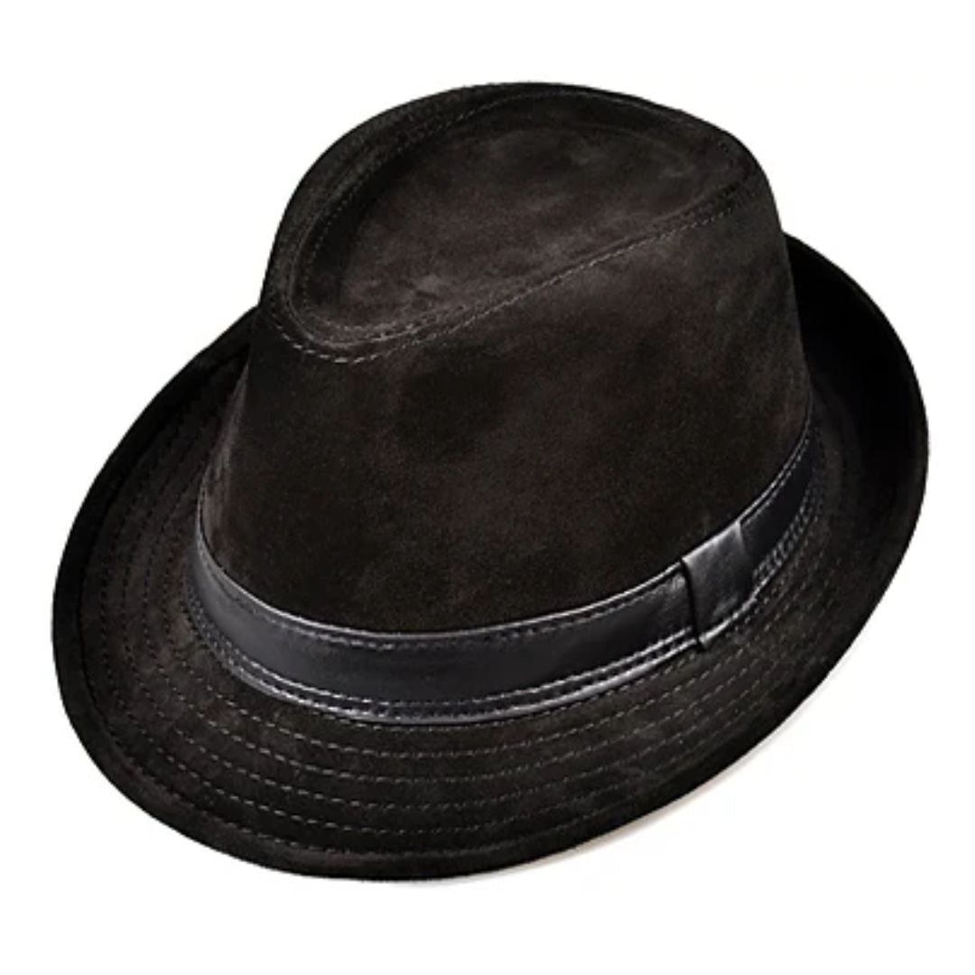 Traditional Oktoberfest Hat – Genuine Leather Oktoberfest Hat with Wide Brim
